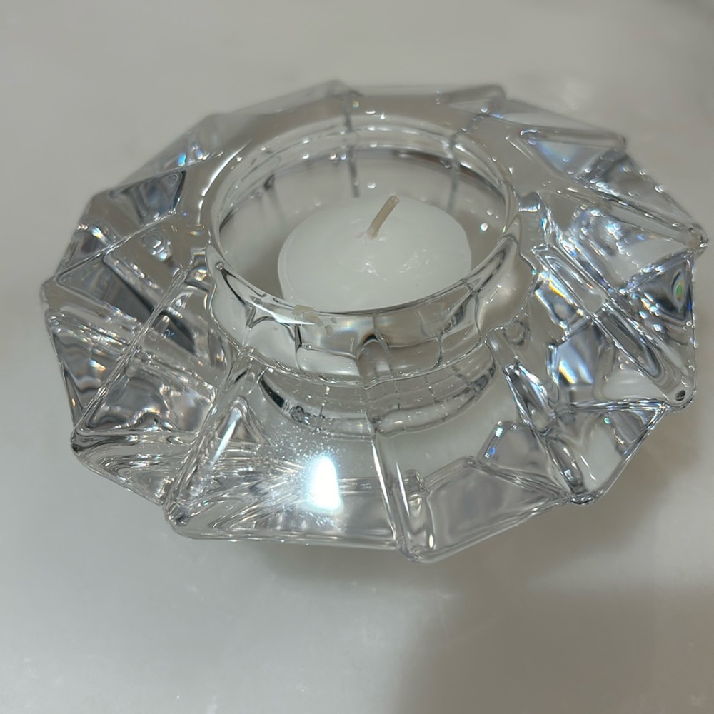 Orrefors Sweden crystal votive‎ candle holder.Stunning.
